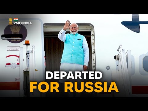 Prime Minister Narendra Modi emplanes for Russia l PMO
