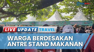 Meriahkan Ngunduh Mantu Presiden Jokowi, Ribuan Warga Desak-desakan Antre Demi Makanan Gratis