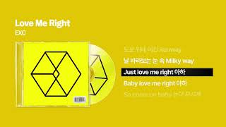 Download lagu (2015) EXO(엑소) - Love Me Right [싱크가사/Lyric Video] mp3
