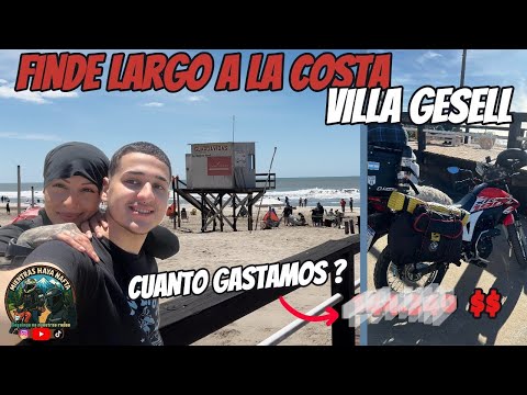 CAMPING y VIAJE en MOTO a VILLA GESELL🛣️🏕️🏖️|| CUANTO GASTAMOS?💰