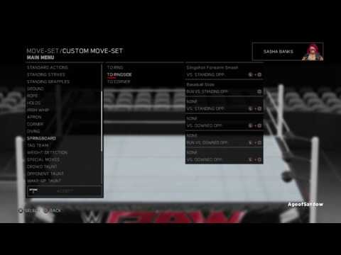 WWE 2K17 Sasha Banks Updated Moveset