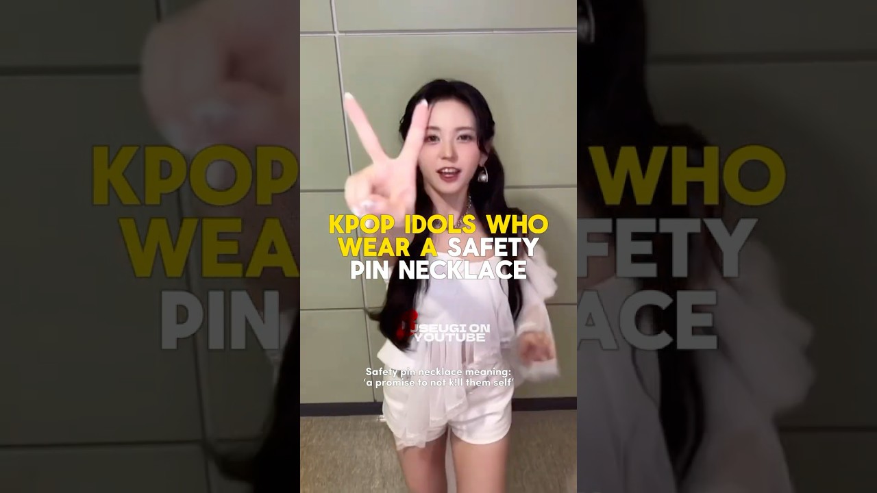 idols that wear a safety pin necklace #kpop #shorts