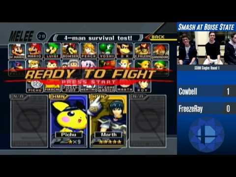 Melee at BSU: Cowbell (Marth) vs. FreezeRay (Sheik) - SSBM Singles
