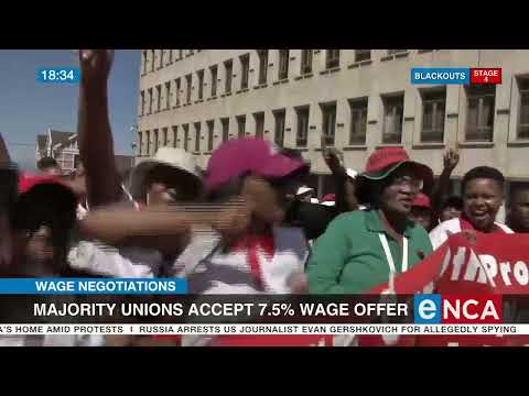 Wage Negotiations Majority unions accept 7.5% wage offer