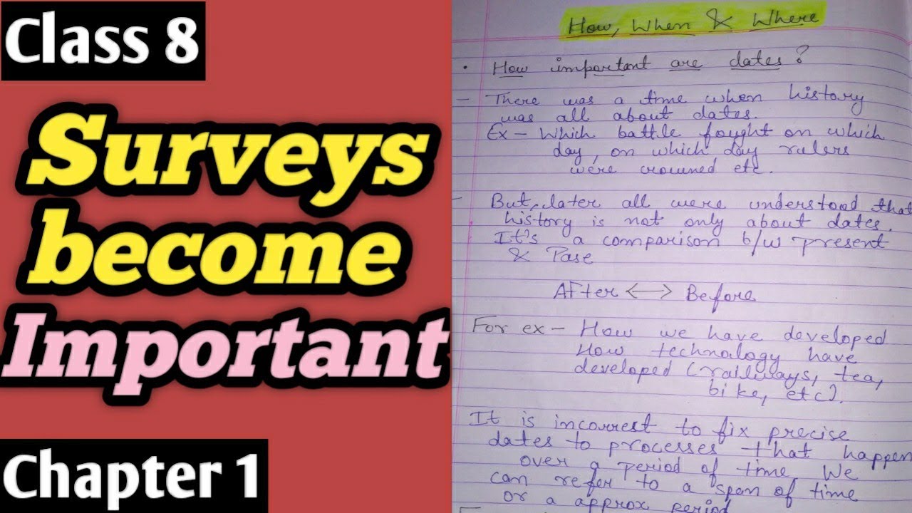 Surveys become Important - How when and where| Class 8 History