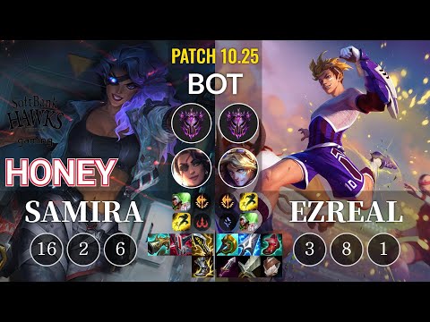 SHG Honey Samira vs Ezreal Bot - KR Patch 10.25
