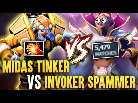 When 5,479 Matches Invoker Spammer Meets Midas Tinker - Epic Comeback Dota 2