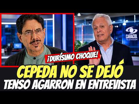 🚨 CEPEDA y el TENSO CRUCE con el periodista de Caracol: ¡NO SE DEJÓ MANIPULAR!