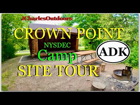 Crown Point NYSDEC Campground "site tour" Champlain Memorial and Lighthouse (National Historic site)