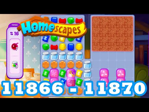 Homescapes Level 11866 - 11870 HD 3 - match puzzle Gameplay | android | IOS | 11867 | 11868 | 11869