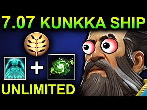 UNLIMITED SHIP KUNKKA - DOTA 2 PATCH 7.07 NEW META PRO GAMEPLAY