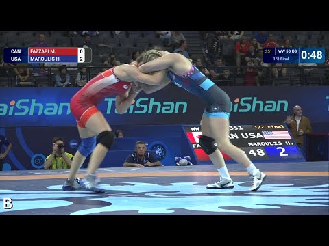 1/2 WW - 58 kg: Helen Maroulis (USA) df. M. FAZZARI (CAN) by VSU, 10-0