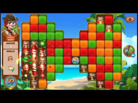 Lost Island Blast Adventure Level 1687 - NO BOOSTERS 🏝️ | SKILLGAMING ✔️