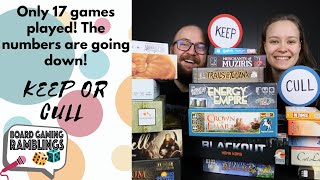 Only 17 games played! The numbers are going down! (Keep or Cull)