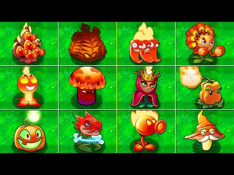 PvZ 2 Mod All Fire Plants LEVEL 1000 Power-Up! vs Far Future Final Boss