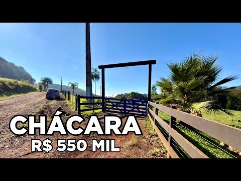 CHÁCARA A VENDA EM SANTA CATARINA RIO FRUTAS GALPÃO ÁGUA E NATUREZA R$550MIL