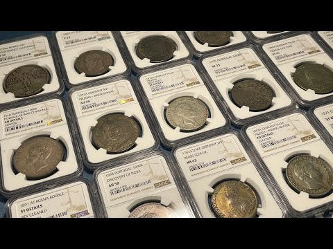 NGC Treasure Chest Unboxing: Thalers & 1600-1800s Silver Crowns - World Coin Collection From The 50s