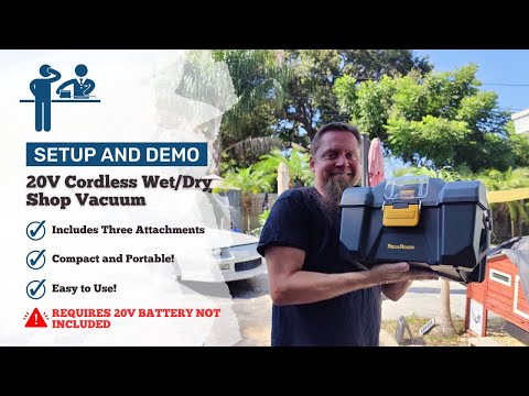 Setup and Demo -  ReliaRoads 20V Cordless Wet/Dry Shop Vacuum