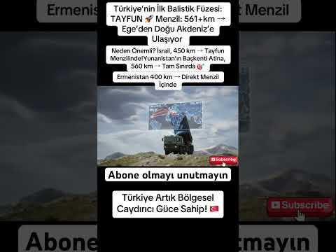 Tayfun Missile Turkey’s Long Range Power #shorts #tayfun #roketsan