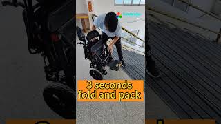 3 Seconds To Fold Up An Electric Wheelchair And It Is Heavy Even Made By Alloy Aluminum