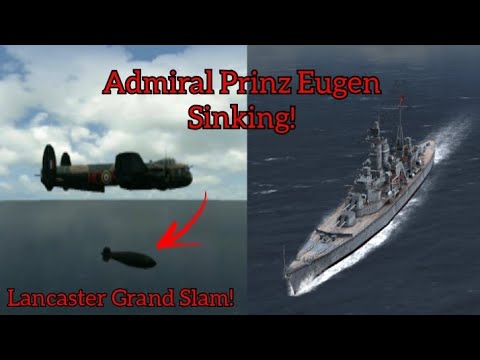 Admiral Prinz Eugen Vs Lancaster Grand Slam | Atlantic Fleet Gameplay