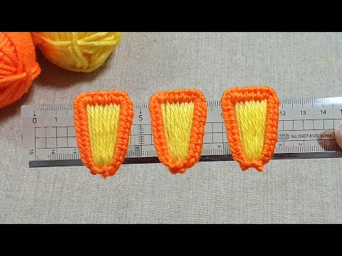 Amazing Woolen Flower Ideas using Scale - Hand Embroidery Amazing Trick - Sewing Hack - No Crochet