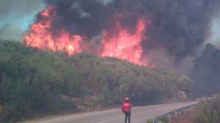 preview picture of video 'Incêndio em S. Martinho, Trancoso visto por VLCI de Foz Côa, 1em 03SET09'