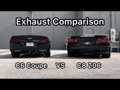 C8 Z06 vs C6 Corvette - Exhaust Sound Comparison