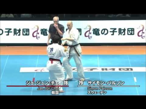 【新極真会】 The 11th World Karate Championship 1 round14 Jae Jun Choi vs Simon Palsson