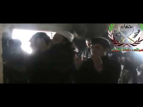 دعاء عناصر كتيبة درع سيف الله المسلول قبل التوجه الى المعركة في ريف حماة