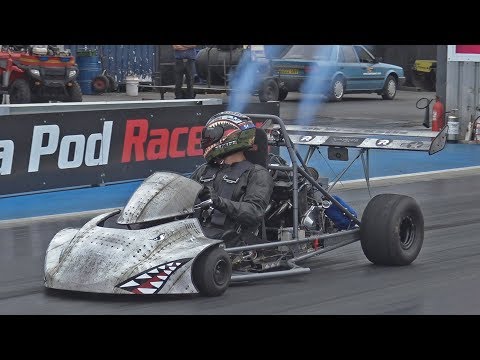 Drag Karts Run LOW 9s at Santa Pod Raceway