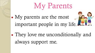 Essay on My Parents | 10 Lines on My Parents #easytolearnandwrite #essay #parents#family#mom#dad #yt