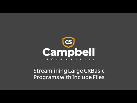 Streamlining Large CRBasic Programs with Include Files