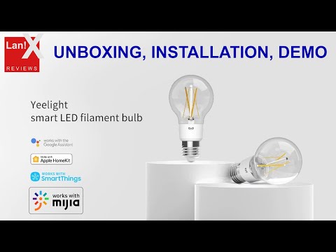 Yeelight LED Filament Bulb (Unbox/Setup/Demo)