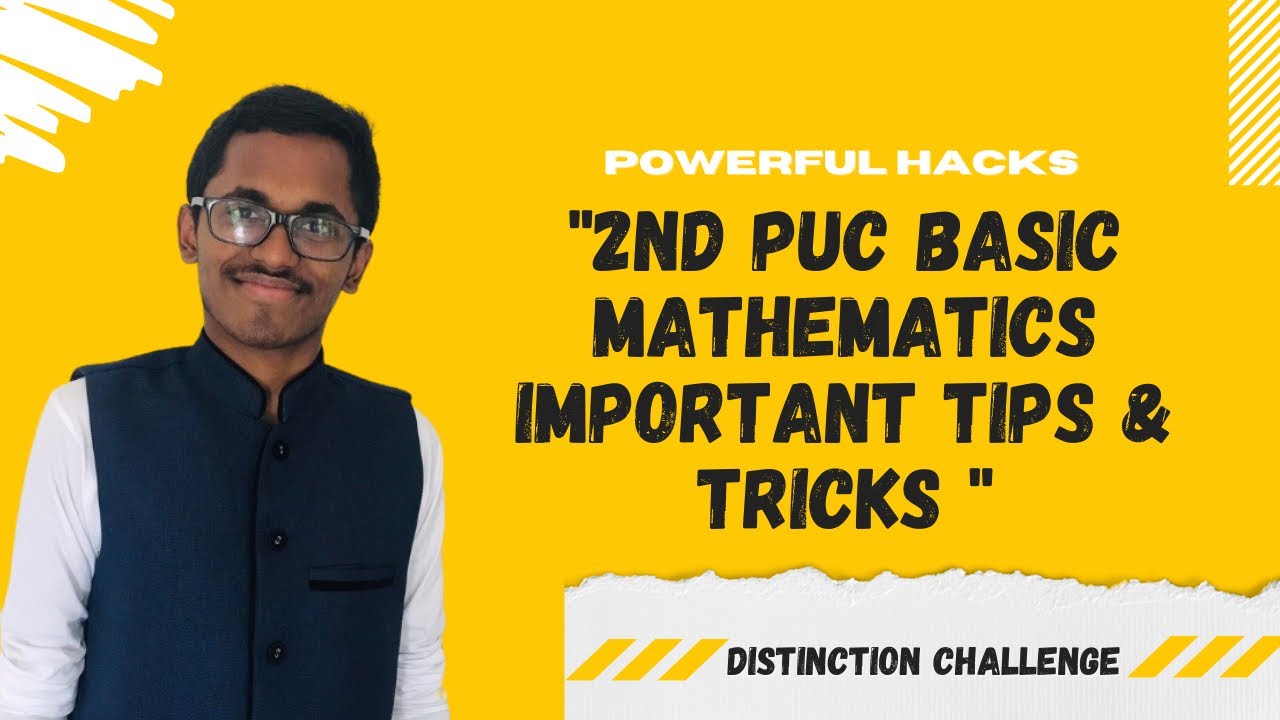 2nd PUC Basic Mathematics | Important Tips & Tricks |