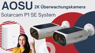 aosu SolarCam P1 SE: Überwachungskamera Set mit 2 Kameras, Solar und KI Tracking /moschuss.de