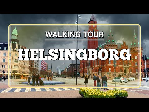 Sweden Walking Tour 4K - Helsingborg Sweden 4k - Virtual Tour of Europe - Sweden 2024