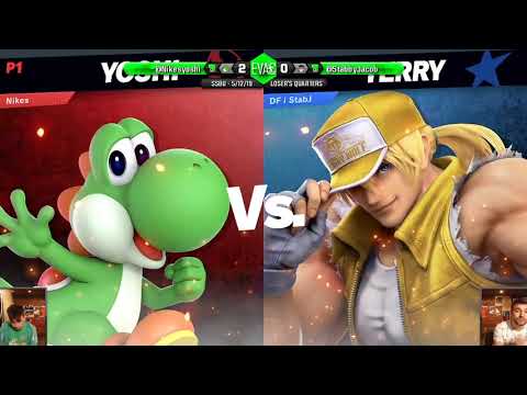 EVAC 5/12/19 - SSBU - VLT | Nikes (Yoshi) vs DF | StabbyJ (Snake/Terry) - Losers Quarters
