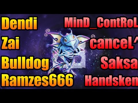 Dendi + Zai + BullDog + Ramzes666 vs MinD_ContRoL + canceL^^ - FACEIT League Dota 2