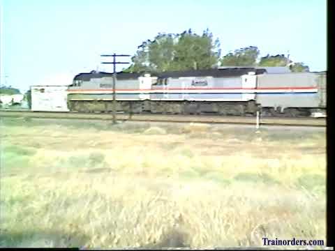 Classic Railroad Series 906 - WB Amtrak Winnemucca, NV Morning Station Stop 6-16-1992.