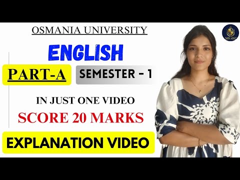 ENGLISH || GRAMMAR || PART-A EXPLAINATION | 20 MARKS | OSMANIA UNIVERSITY | SEM-1 | @shivanipallela 
