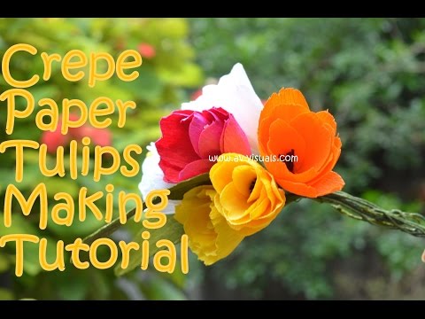 How to Make Crepe Paper Tulip | Tutorial