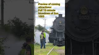 Download lagu Preview of coming attractions: full 15 minute blowdown of Soo Line 1003 steam engine! mp3