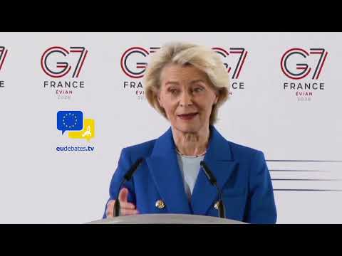 Video Thumbnail: Von der Leyen at G7: Sanctions Stay Until Real Change Happens!