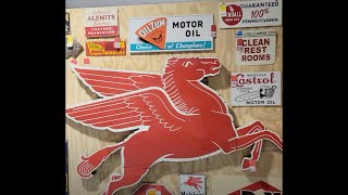 April 5-6 800 automobila gas oil advertising collectible signs auctioned off at Rockabilly Auctions!