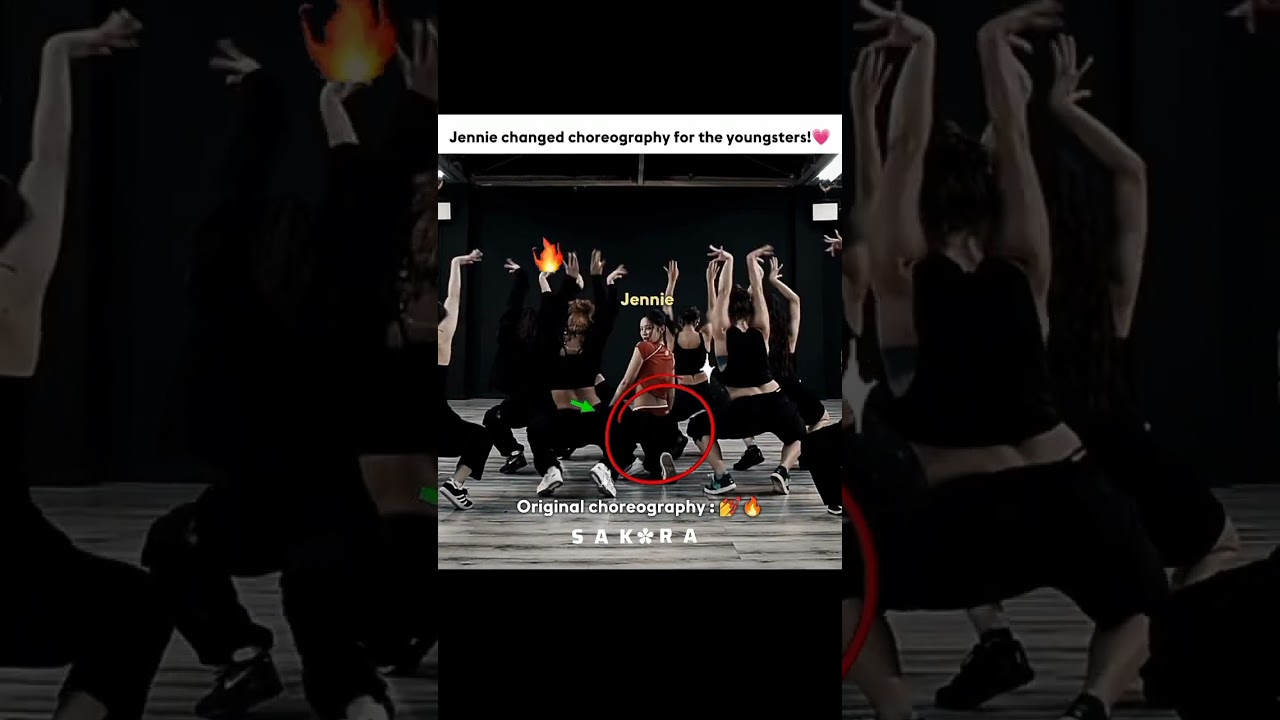 When Jennie Changed the choreography for youngsters!🤍 #blackpink #jennie #trending #shorts