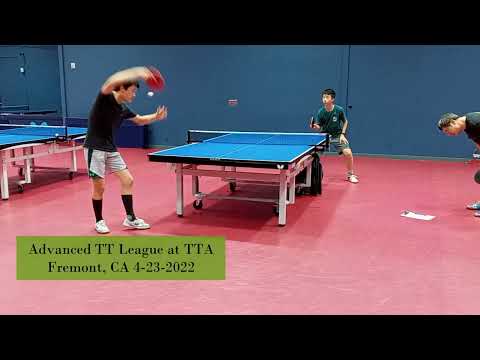 Sean Ling (2029) vs Orlando Yang (1874) at TTA League on 4-23-2022