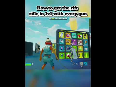 How  to get the rift rifle in 1v1 with every gun #fortnite #fortnitemultiplayer #fortnitememes #fun