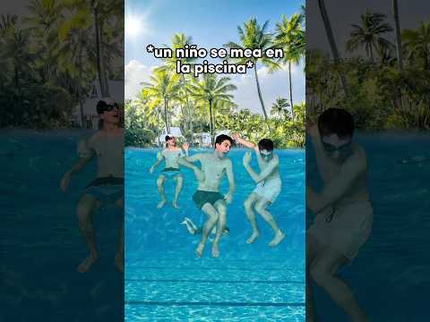 CUANDO UN NIÑO SE MEA EN LA PISCINA 🤢 #shorts