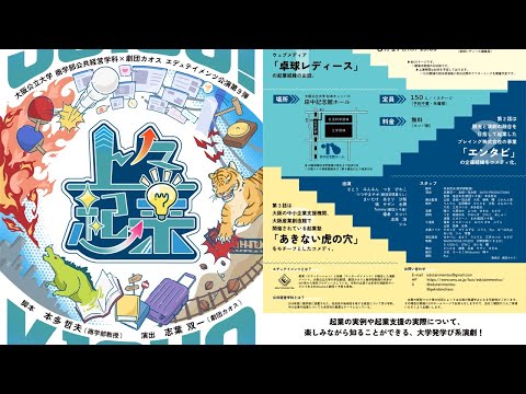 公共経営学科 大阪公立大学 商学部公共経営学科×劇団カオス エデュテイメンツ公演 第9弾「上々起業」